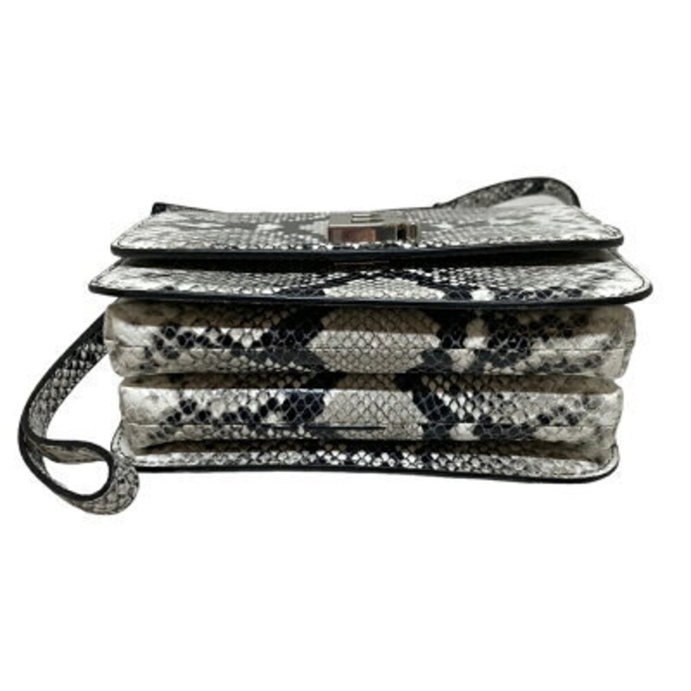 BALENCIAGA Python Shoulder Bag White Black Pawnshop - Picture 5 of 8